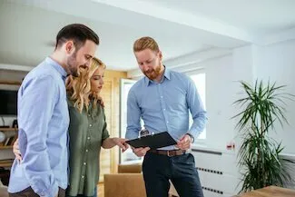 Homeowner reviewing a cash offer with Pace Home Buyers